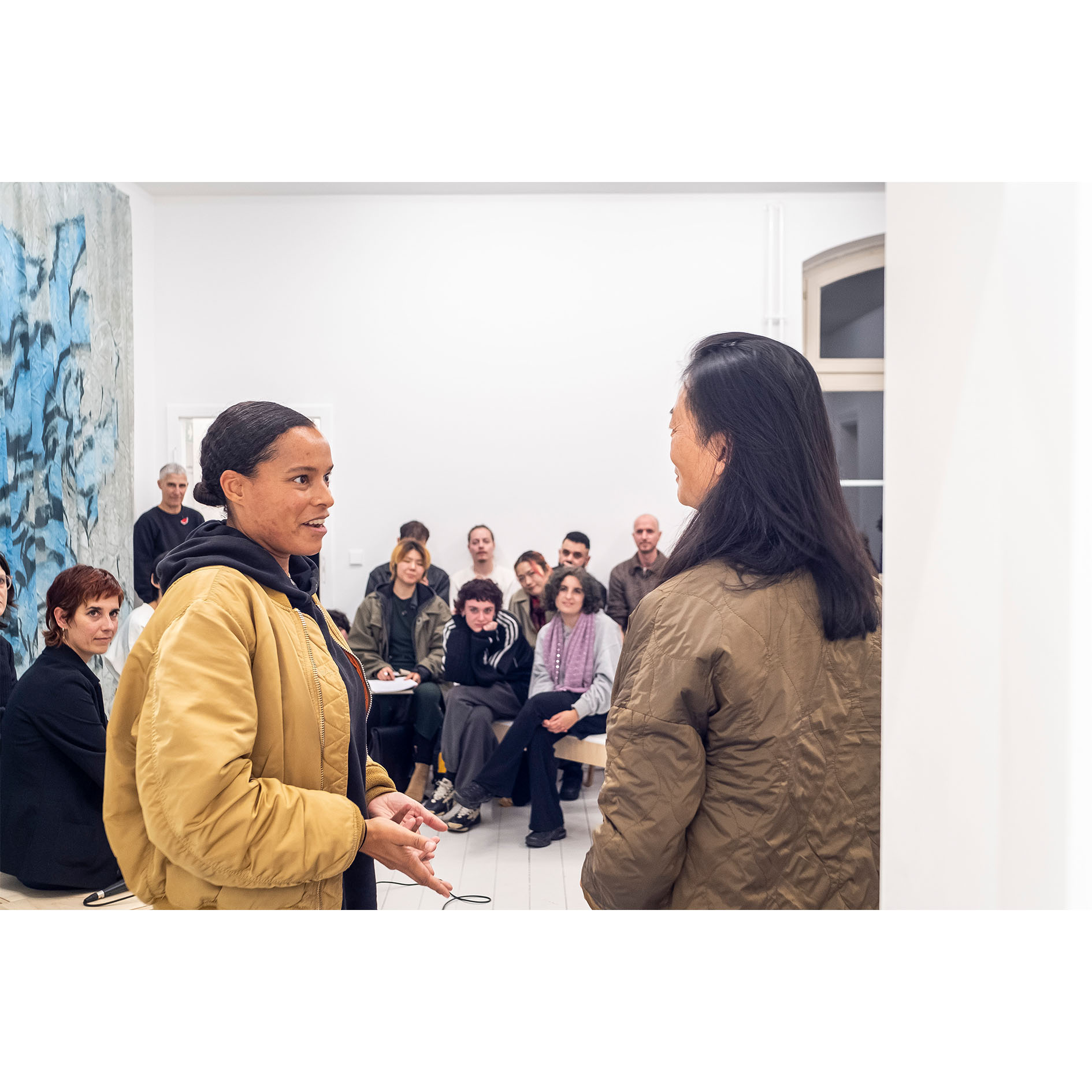 Affective Archives: Talk with Isabel Lewis and Yon Natalie Mik. Photo: Mathias Völzke