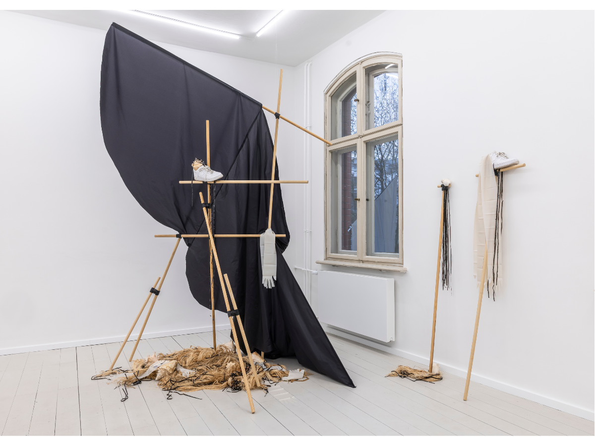 Felisha Carénage, Choucoune , 2025, Ausstellungsansicht, BPA// Exhibition 2025 - A place never fully held, KW Institute for Contemporary Art und Kunst Raum Mitte, 2025. Foto: David von Becker